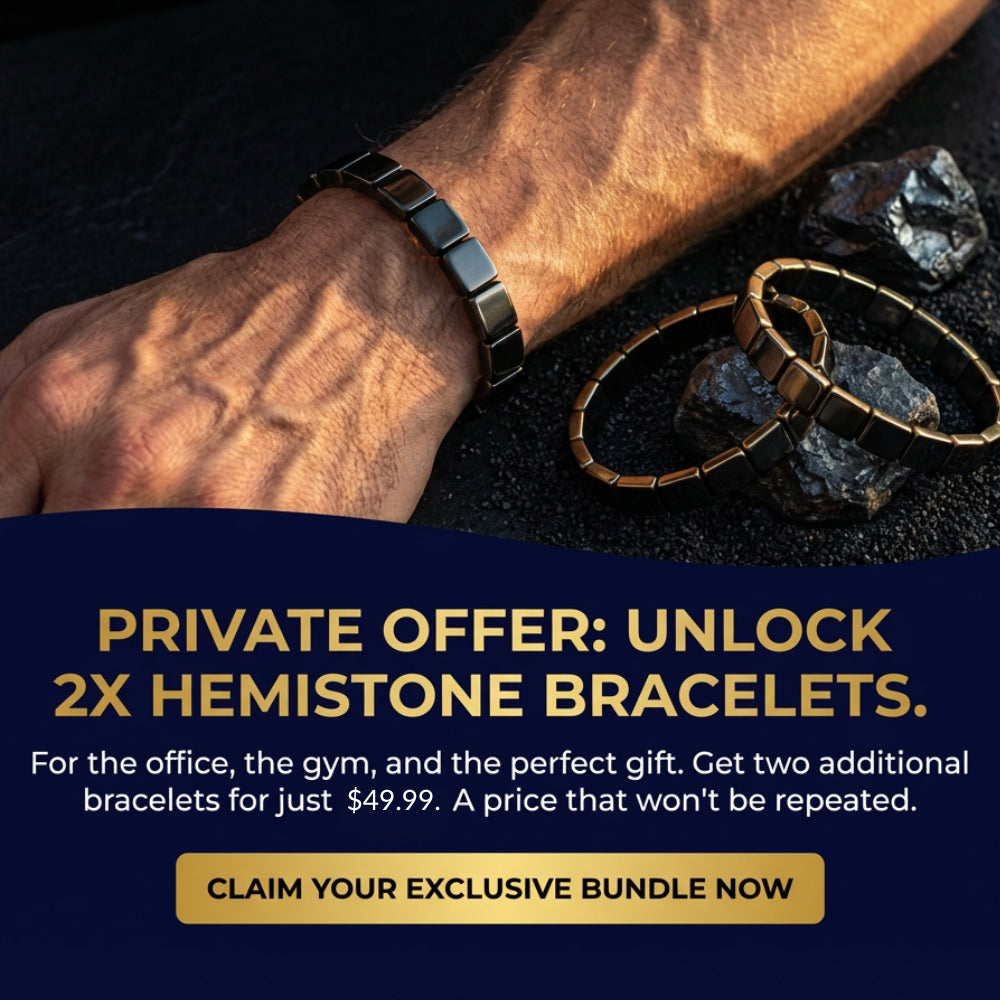 Hemistone Hematite Bracelet : Keep the edge other men quietly lose. Not through belief. Through something you actually feel — every day. Or your money back.