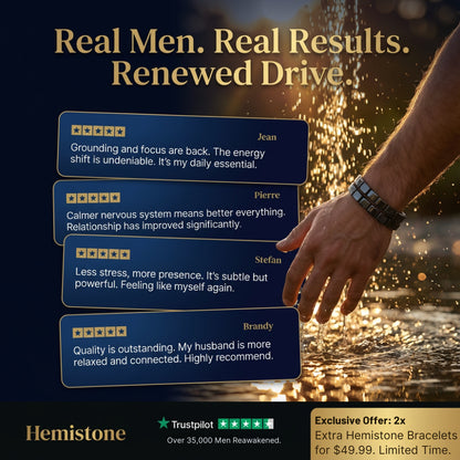 Hemistone Hematite Bracelet : Keep the edge other men quietly lose. Not through belief. Through something you actually feel — every day. Or your money back.