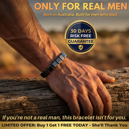 Hemistone Hematite Bracelet : Keep the edge other men quietly lose. Not through belief. Through something you actually feel — every day. Or your money back.